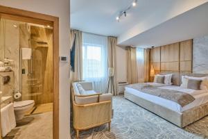 Koupelna v ubytování Hotel Serenity Timisoara
