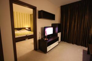 TV a/nebo společenská místnost v ubytování Hotel River