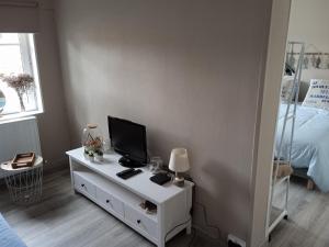 Postel nebo postele na pokoji v ubytování HOTE MERLIMONT