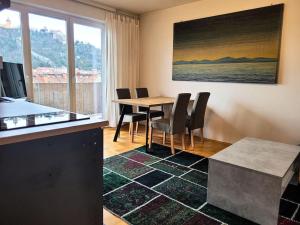 Χώρος καθιστικού στο Ferienwohnung mit Aussicht