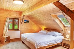 Posteľ alebo postele v izbe v ubytovaní Penthouse im Bauernhaus