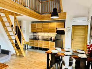 Kuchyň nebo kuchyňský kout v ubytování Wellness & View Skrzyczne - sauna, jacuzzi w cenie