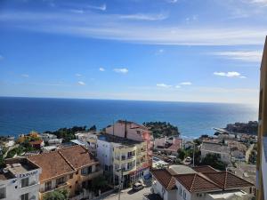 an aerial view of a city and the ocean at Eagles Locus Apartments in Ulcinj +6 photos