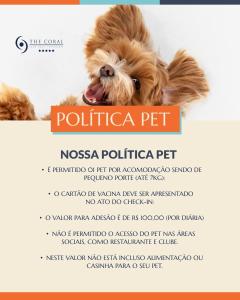 a poster of a dog with its tongue out at The Coral Beach Resort by Atlantica in Flecheiras