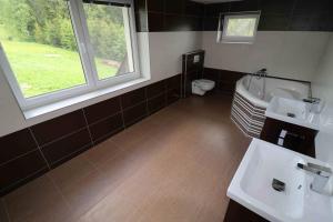 Kúpeľňa v ubytovaní Apartmán u Trojmezí