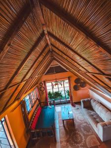 an overhead view of a living room in a house at Sipi Falls Lodge in Sipi
