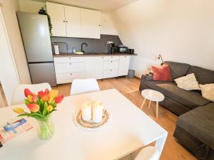 Kuchyň nebo kuchyňský kout v ubytování B5 Urlaubsmagie Gemütliche Wohnung inmitten der Sächsischen Schweiz