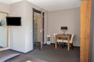 TV a/nebo společenská místnost v ubytování Hunzego Hotel