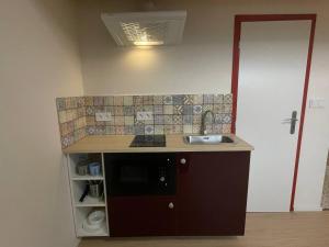 Kuchyňa alebo kuchynka v ubytovaní Hotel Vinařice Česky kras + 19 fotografií