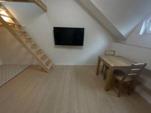 Televízia a/alebo spoločenská miestnosť v ubytovaní Hotel Vinařice Česky kras