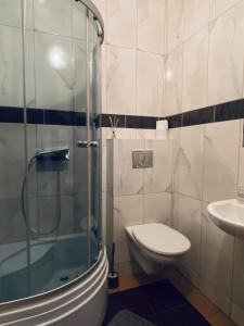 Koupelna v ubytování Gryfny Hotel