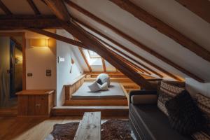 A bed or beds in a room at Bio Boutique Hotel Laurino