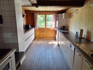 Kuchyň nebo kuchyňský kout v ubytování Ferienwohnung in altem Bauernhaus