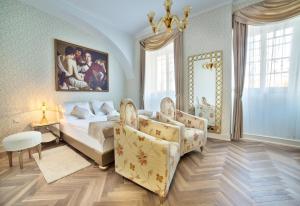 Voodi või voodid majutusasutuse Art Hotel Kaštieľ toas