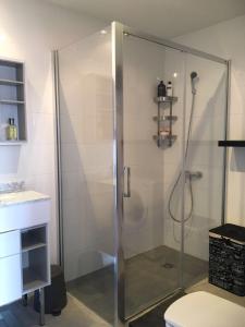 A bathroom at MOGAN PEARL - POOL - DOUBLE TERRACE - OCEAN VIEW - BEACH - WIFI - WONDERFUL Complex - FREE DIGITAL TRAVEL GUIDE