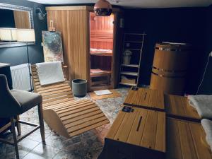 Posezení v ubytování Rooms & Apartment ZALA Airport shuttle option