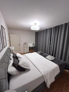 a bedroom with a large bed in a room at Apartment Basel in Basel