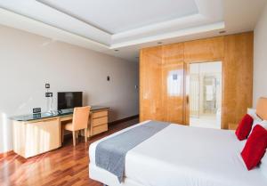 Posteľ alebo postele v izbe v ubytovaní Alda Mirador del Moncayo