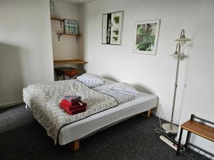 Postel nebo postele na pokoji v ubytování Udby apartment