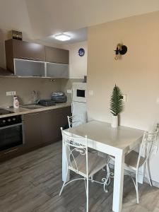 Kuchyň nebo kuchyňský kout v ubytování Apartman Jana 4
