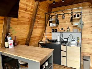 Kuchyň nebo kuchyňský kout v ubytování PeaksView Chalets