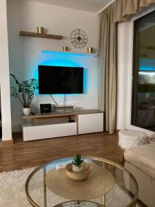 TV a/nebo společenská místnost v ubytování Apartman 10 Lux