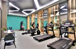 Fitness centrum a/nebo fitness zařízení v ubytování Mehood Lestie, Hangzhou Qianjiang Century City International Expo Center