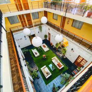 Χώρος καθιστικού στο Hotel Tikary