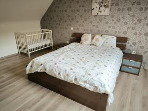 Postel nebo postele na pokoji v ubytování Vakantiewoning De Zilverberk