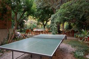a ping pong table in a yard with trees at I 4 Gatti in Bologna