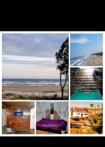 a collage of pictures of the beach and the ocean at Casa BuLuMAR in Conventos