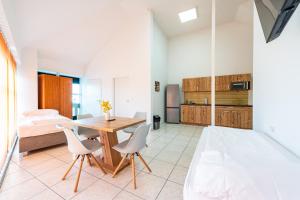 Kuchyň nebo kuchyňský kout v ubytování Apartment´s Marchtrenk
