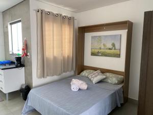 Postel nebo postele na pokoji v ubytování Studio próximo à Unicamp Limeira