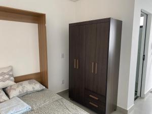 Postel nebo postele na pokoji v ubytování Studio próximo à Unicamp Limeira