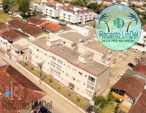 an aerial view of a city with buildings at Apto 2 quartos a 50 metros do Perequê in Ubatuba