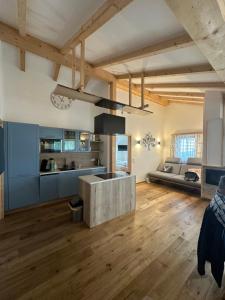 Kuchyň nebo kuchyňský kout v ubytování Appartement Weitblick