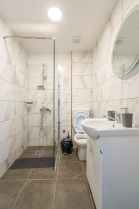 Koupelna v ubytování Aleks apartmani