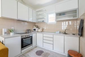 Kuchyň nebo kuchyňský kout v ubytování Aleks apartmani