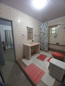 Koupelna v ubytování Sítio Casa Grande