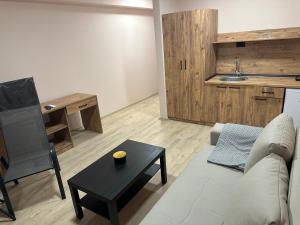a living room with a couch and a table at NIKA The architect DIAMOND OF GEVGELIA in Gevgelija