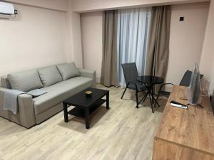 a living room with a couch and a table at NIKA The architect DIAMOND OF GEVGELIA in Gevgelija