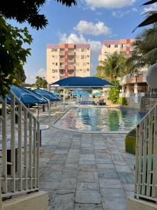 Bazén v ubytování Apartamento Caldas Novas - Thermas dos Buritis nebo v jeho okolí