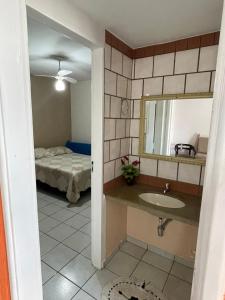 Postel nebo postele na pokoji v ubytování Apartamento Caldas Novas - Thermas dos Buritis