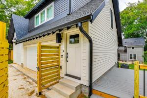 Bygningen som feriehuset ligger i