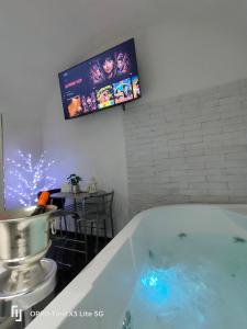 TV a/nebo společenská místnost v ubytování Suite Vico li cuti