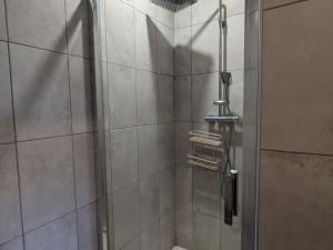 a shower in a bathroom with a shower stall at Chambre familiale climatisée avec accès jardin - FR-1-589-663 in Rehaupal