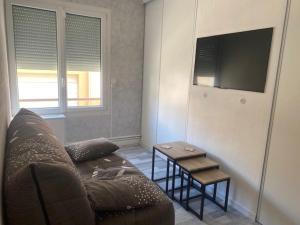 Μια τηλεόραση ή/και κέντρο ψυχαγωγίας στο Appartement F2 rénové centre-ville Amélie-les-Bains - FR-1-703-192