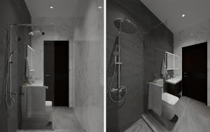 a bathroom with a shower and a sink and a toilet at Energy hotel Tashkent in Tashkent +51 photos