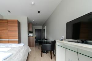 TV a/nebo společenská místnost v ubytování Máni Apartments