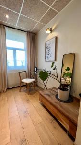 Posezení v ubytování Guest house in Dobele city center- Pilsētas Māja